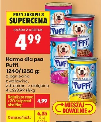 Karma dla psa 800/1250 g z wołowiną promocja w Biedronka