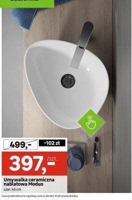 Umywalka ceramiczna nablatowa Moduo szer.:45 cm promocja w Leroy Merlin