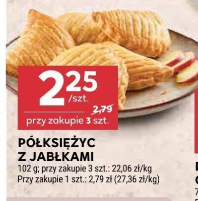 Półksiężyc z jabłkami 102g promocja w Stokrotka