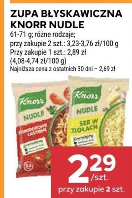 Zupa błyskawiczna Nudle różne rodzaje promocja w Stokrotka