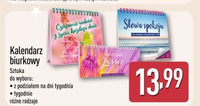 Kalendarz biurkowy promocja w Aldi
