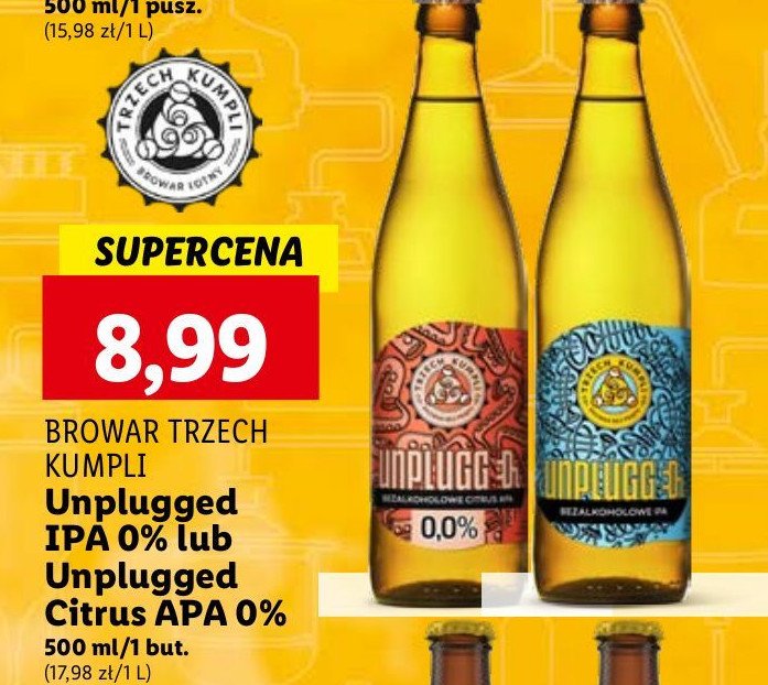 Piwo Trzech kumpli unplugged ipa promocja