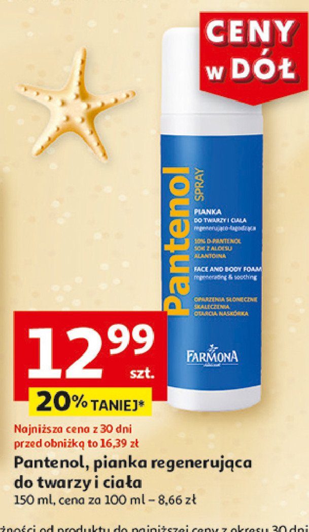 Pianka do twarzy i cia艂a regeneruj膮ca FARMONA PANTENOL promocja