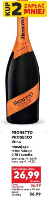 Wino musujące MIONETTO PROSECCO różne rodzaje promocja w Kaufland