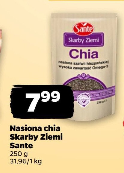 Nasiona chia Sante skarby ziemi promocja