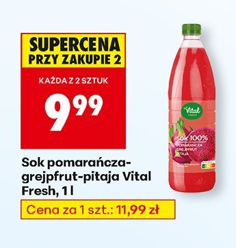 Sok pomarańcza-grejpfrut-pitaja 1 l promocja w Biedronka