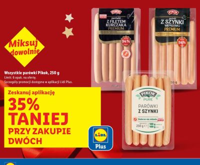 Parówki z fileta kurczaka Premium Pikok promocja w Lidl