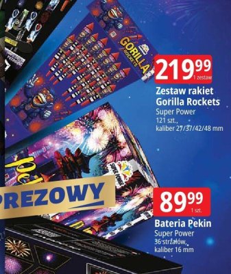 Zestaw rakiet Gorilla Rockets Super Power promocja w Leclerc