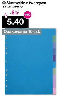 Skorowidz z tworzywa sztucznego promocja w Woolworth