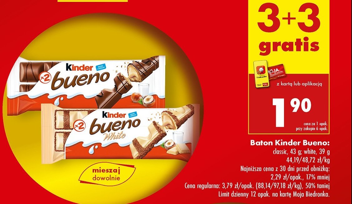 Baton Kinder bueno promocja w Biedronka