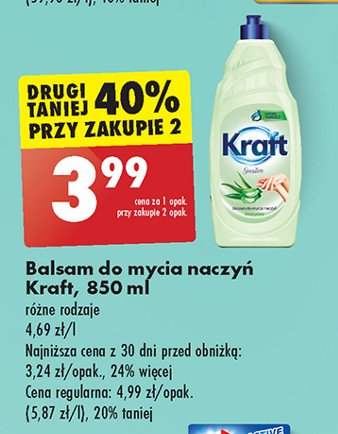 Balsam do mycia naczyń aloes Kraft promocja