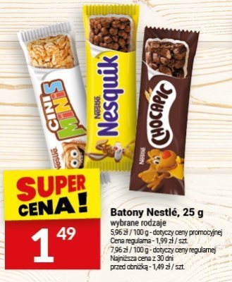 Batony Nestlé, 25 g wybrane rodzaje promocja w Twój Market