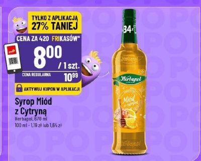 Syrop miód z cytryną Herbapol promocja w POLOmarket