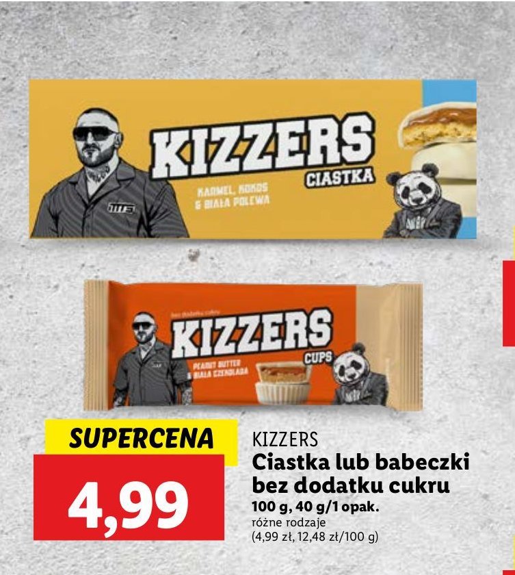 Babeczka masło orzechowe i biała czekolada Kizzers promocja w Lidl