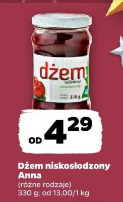 Dżem niskosłodzony (różne rodzaje) promocja w Netto