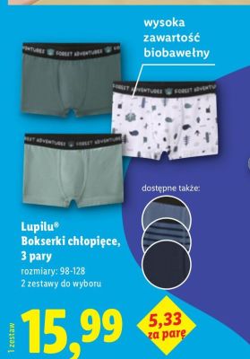 Bokserki chłopięce, 3 pary promocja w Lidl