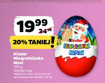 Jajko niespodzianka świąteczne Kinder niespodzianka maxi promocja