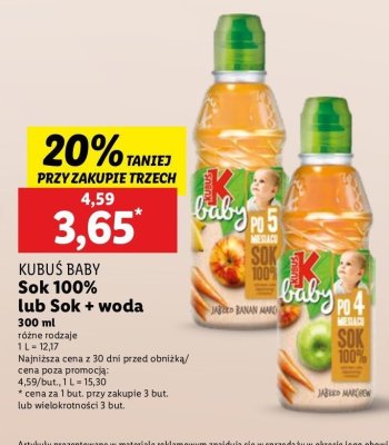 Sok jabłko-marchew Kubuś baby promocja