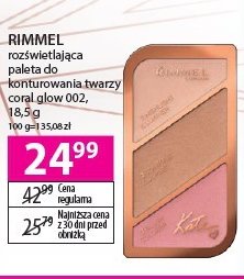 Paleta do konturowania 002 coral glow Rimmel kate promocja