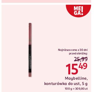 Konturówka do ust 56 almond rose Maybelline color sensational promocja w Rossmann