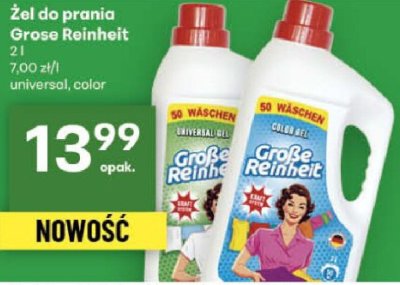 Żel do prania Grosse Reinheit promocja w Delikatesy Centrum
