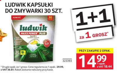 Kapsułki do zmywarki Ludwik 30 szt. promocja w Selgros
