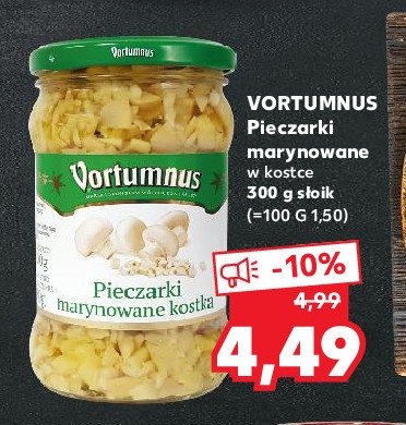 Pieczarki marynowane kostka Vortumnus promocja