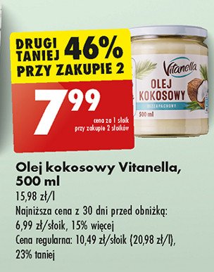 Olej kokosowy Vitanella promocja