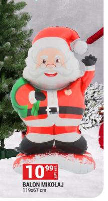 Balon Mikołaj 119x67 cm promocja w Merkury Market