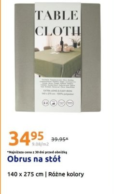Obrus na stół 140 x 275 cm promocja w Action
