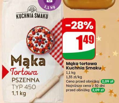 Mąka tortowa 1,1 kg promocja w Dino