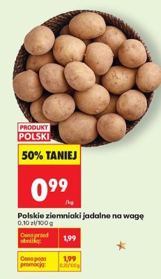 Ziemniaki jadalne polskie na wagę promocja w Biedronka