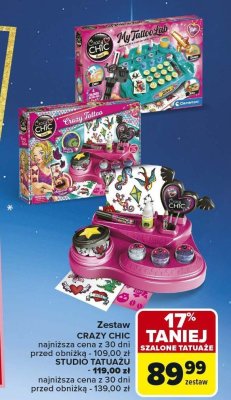 Zestaw CRAZY CHIC SZALONE TATUAŻE, STUDIO TATUAŻU promocja w Carrefour