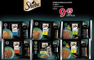 Karma dla kota Sheba 4 x 85 g różne rodzaje promocja w Selgros