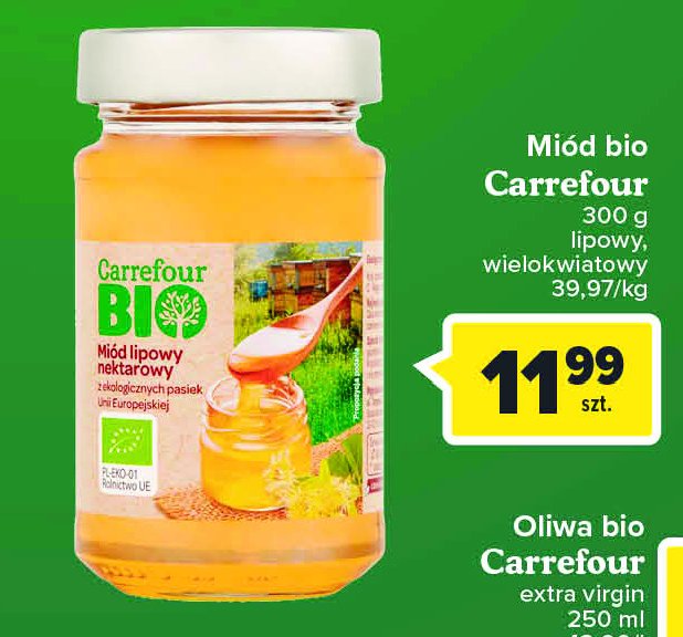 Miód lipowy Carrefour bio promocja