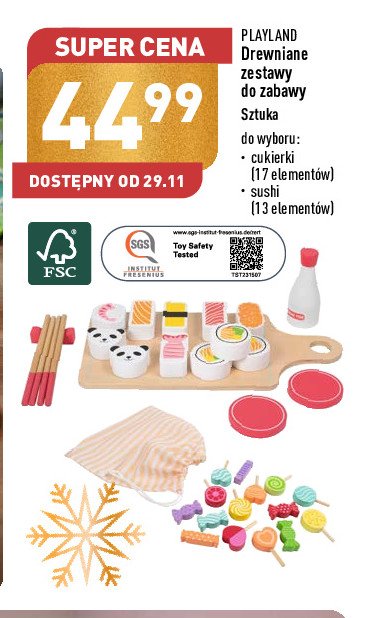 Cukierki drewniane Playland promocja