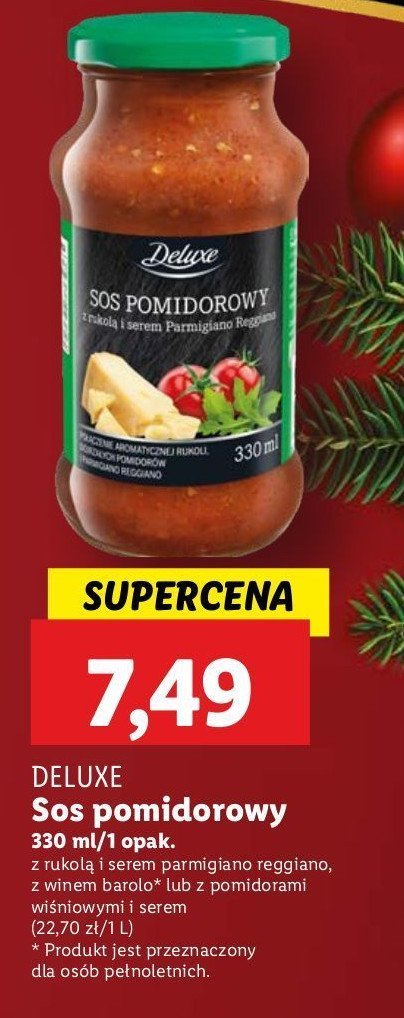 Sos pomidorowy z rukolą i parmezanem Deluxe promocja