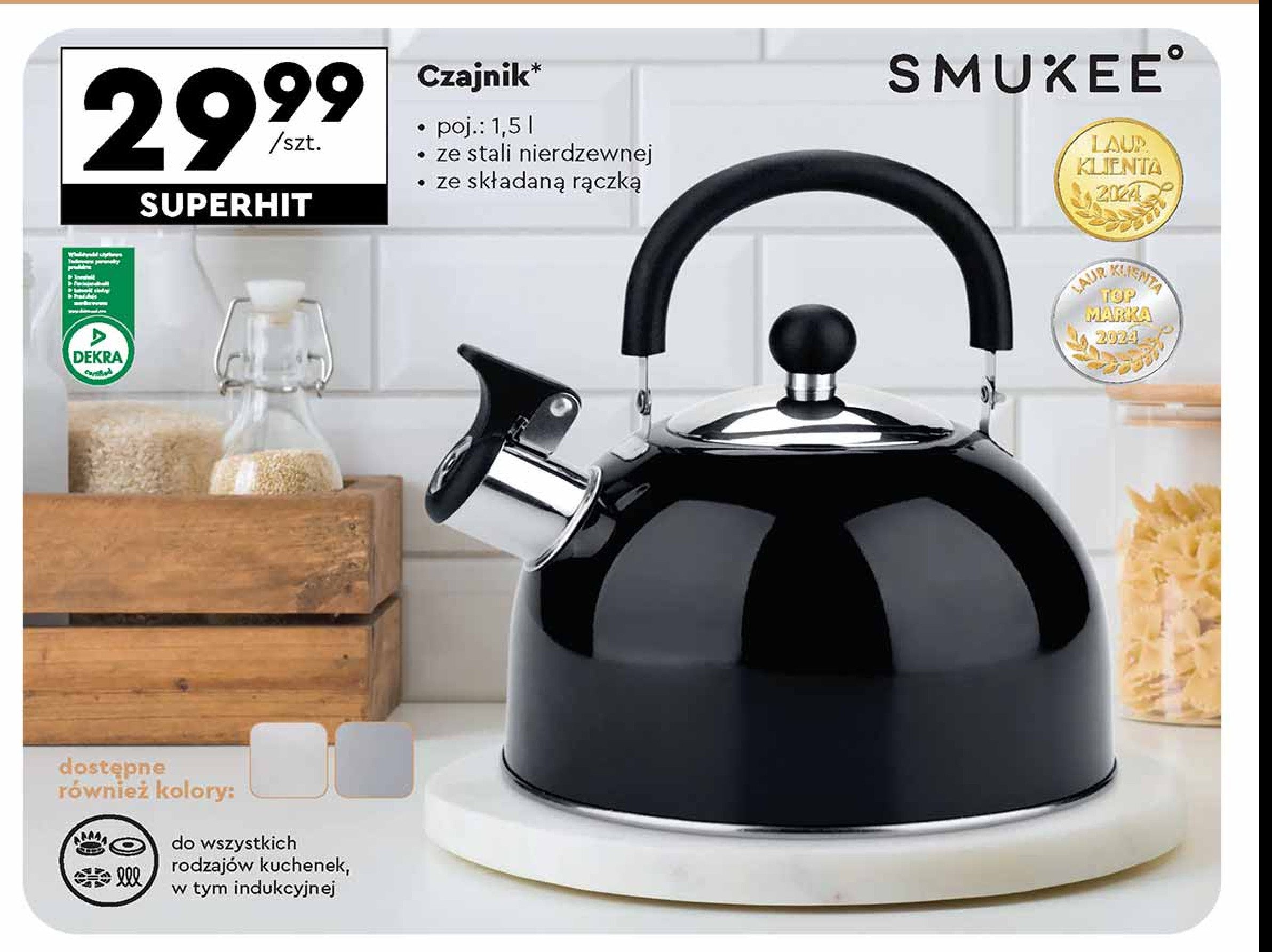 Czajnik 1.5 l Smukee kitchen promocja