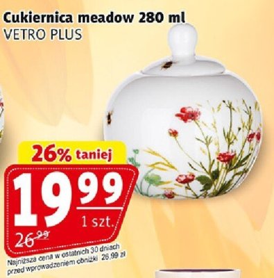 Cukiernica meadow 280 ml VETRO PLUS promocja w Prim Market