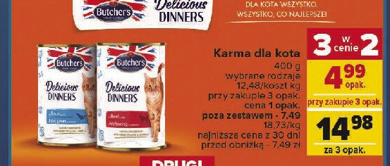 Karma dla kota z pstrągiem Butcher's delicious dinners promocja