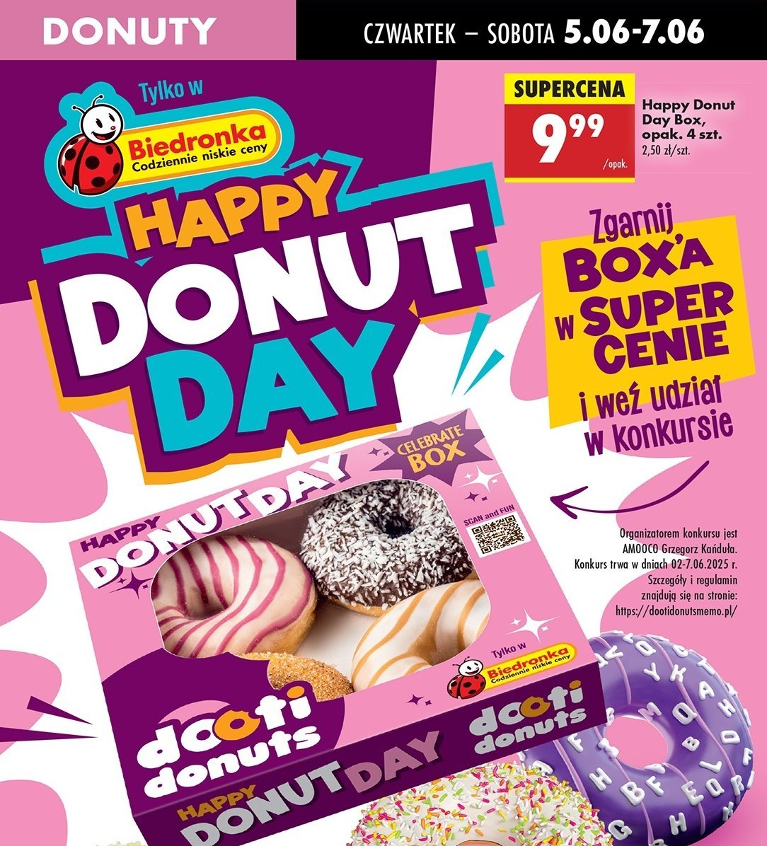 Donut happy day box DOOTI DONUTS promocja