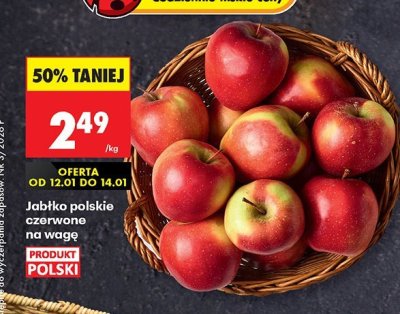 Jabłka polskie czerwone na wagę promocja w Biedronka