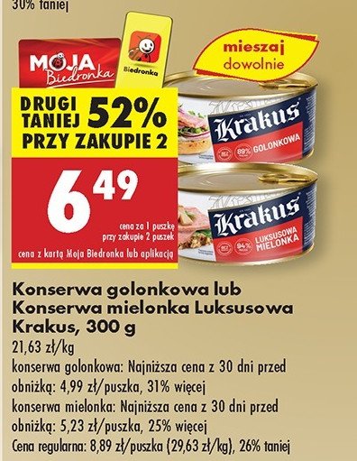 Golonkowa Krakus animex promocja w Biedronka