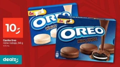 Ciastka Oreo różne rodzaje 246g promocja w Dealz