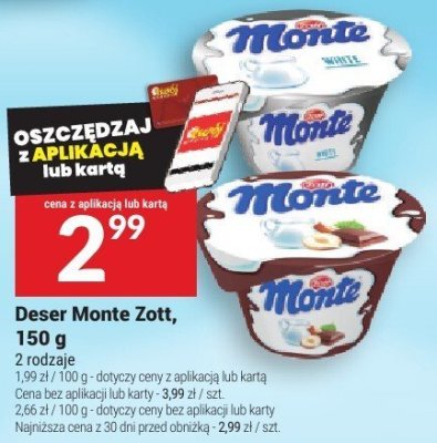 Deser Monte 150 g promocja w Twój Market