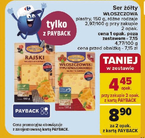 Ser rajski z dziurami Włoszczowa promocja w Carrefour Market