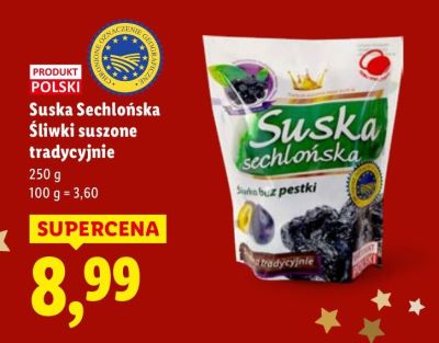 Śliwki suszone tradycyjnie promocja w Lidl
