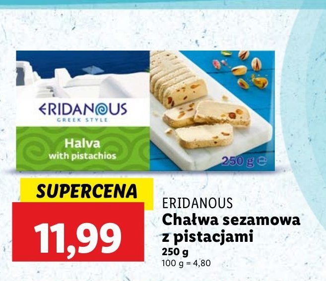 Chałwa z pistacjami Eridanous promocja w Lidl