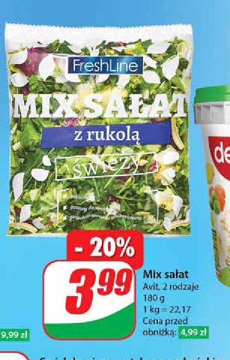 Miks sałat rukola Freshline promocja