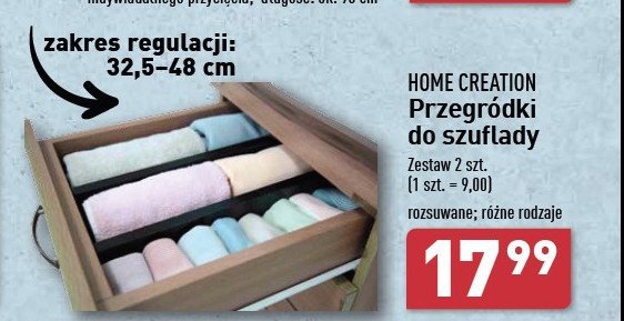 Przegródki do szuflad Home creation promocja w Aldi